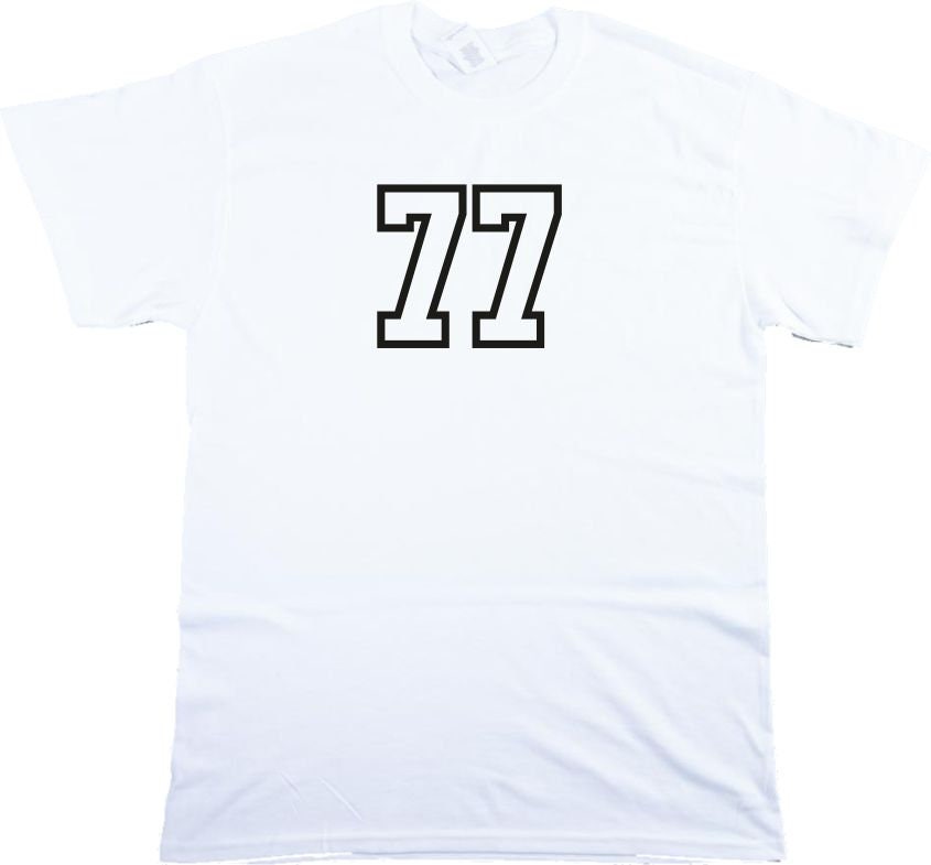 77 Retro Varsity College T-shirt - Football, 70s, Custom Text