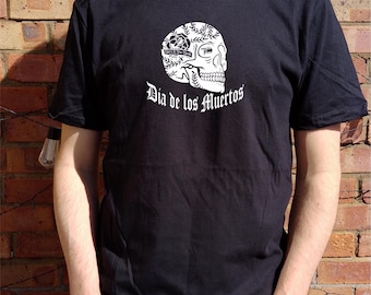 Day Of The Dead Mexican Skull T-Shirt - 'Dia De Los Muertos', Various Colours