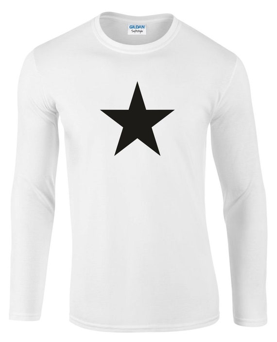 Star Print Long Sleeve T-shirt Top - Retro, 70s, 80s 90s