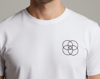 Camiseta Ikigai: Símbolo conceptual japonés, algodón orgánico, varios colores