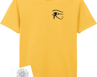 Eye Of Horus Pocket Logo T-Shirt - Ancient Egyptian Symbol, Various Colours
