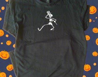 Dancing Skeleton T-Shirt - Halloween Gift, Gothic Horror, Various colours