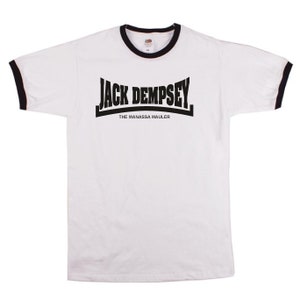 Jack Dempsey The Manassa Mauler Ringer T-Shirt, Boxing Legend, All Sizes/Colours image 4