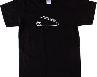 Safety Pin Punk Rock T-Shirt - Various Colours
