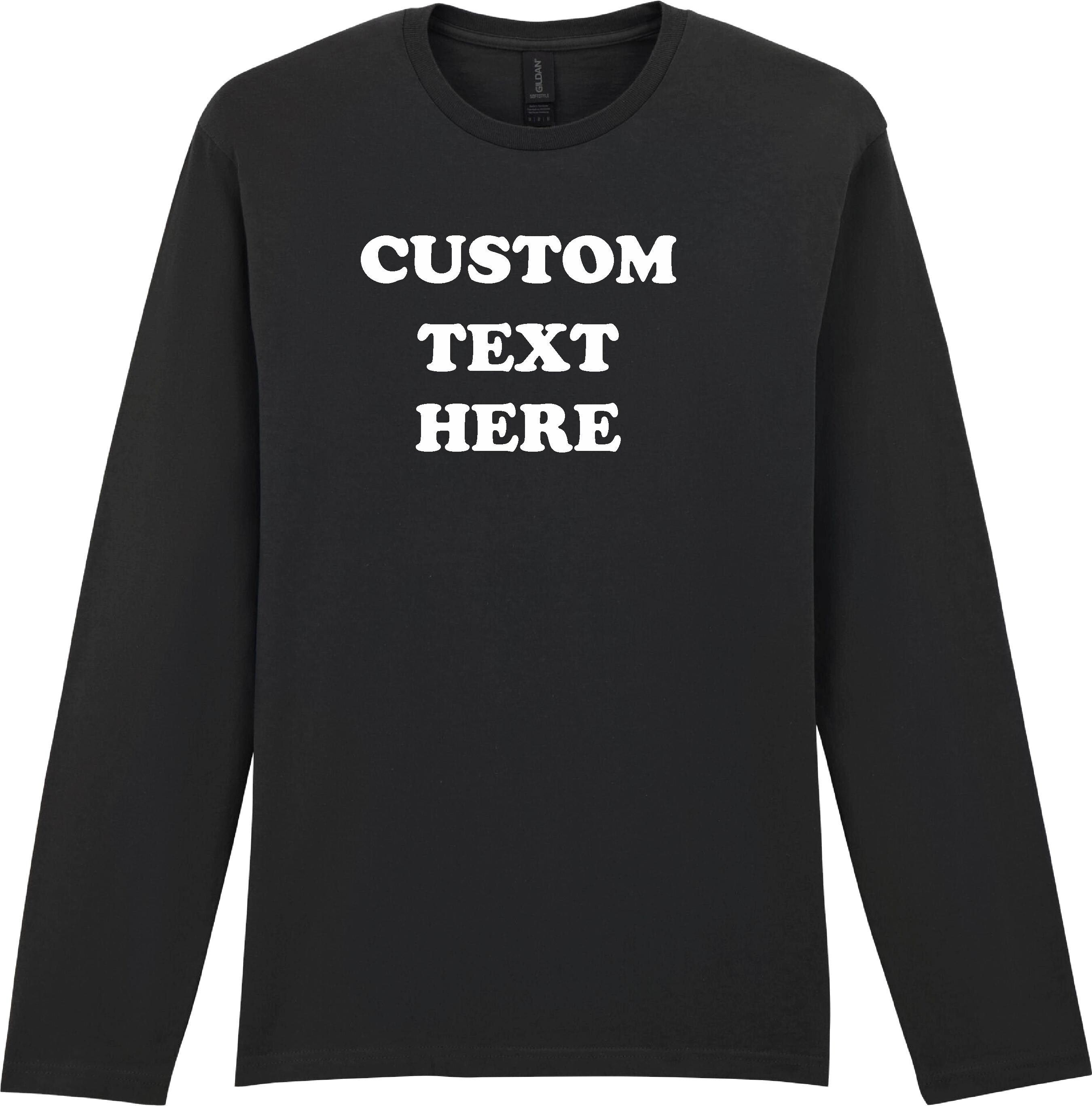 Personalised Custom Printed Long Sleeve Top - Retro 70s Style Font