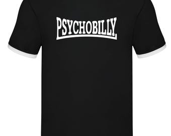 Psychobilly Ringer T-Shirt - Rockabilly, Rock'n'Roll, Various Colours