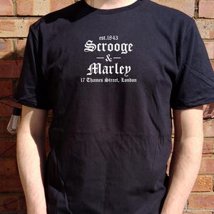 Scrooge & Marley T-Shirt - Festive Gift, Dickens A Christmas Carol, Various Cols