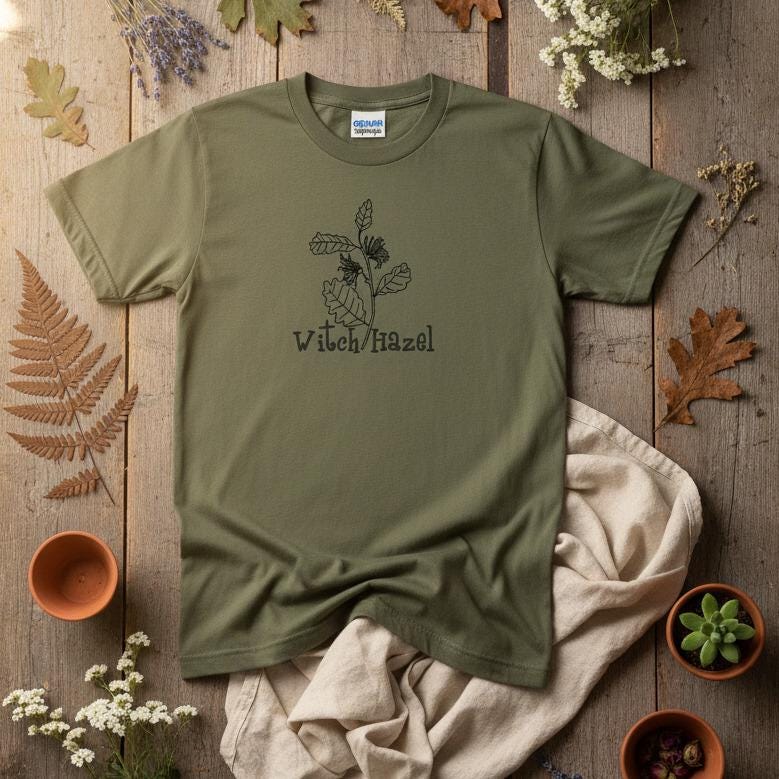 Witch Hazel T-shirt - Folklore, Magic, Gift, Plant, Nature