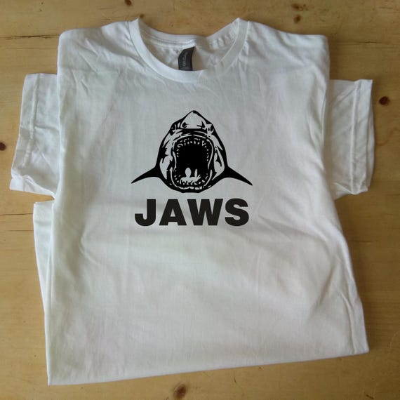 T-shirt Collector JAWS / Les Dents De La Mer - Taille S Gris - Steven Spielberg - Vintage