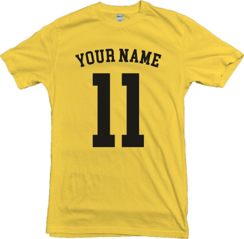 t shirt with numbers on it