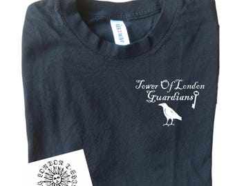 London Raven T-Shirt - Folklore, Souvenir, Tower Of London, Organic Cotton, S-XXL