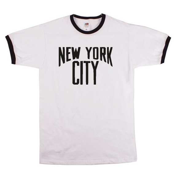 NYC リンガー Tシャツ - ニューヨーク、ジョン・レノン、S-XXL、各色