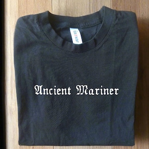 Ancient Mariner Organic Cotton T-Shirt - Design inspired by the poem by Samuel Taylor Coleridge. Various Colours