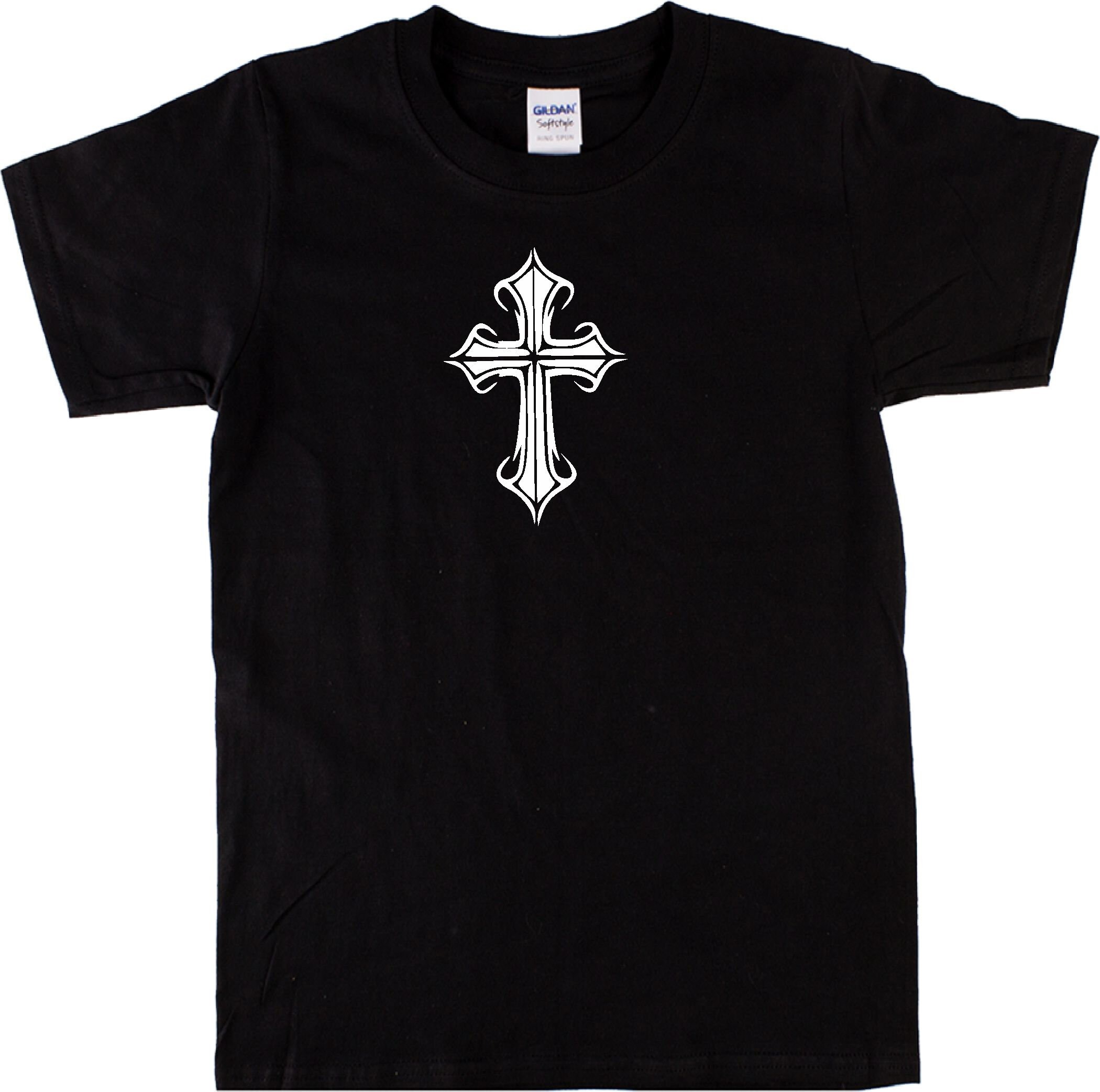 Gothic Cross T-shirt - Crucifix, Heavy Metal, Various Colours - Etsy