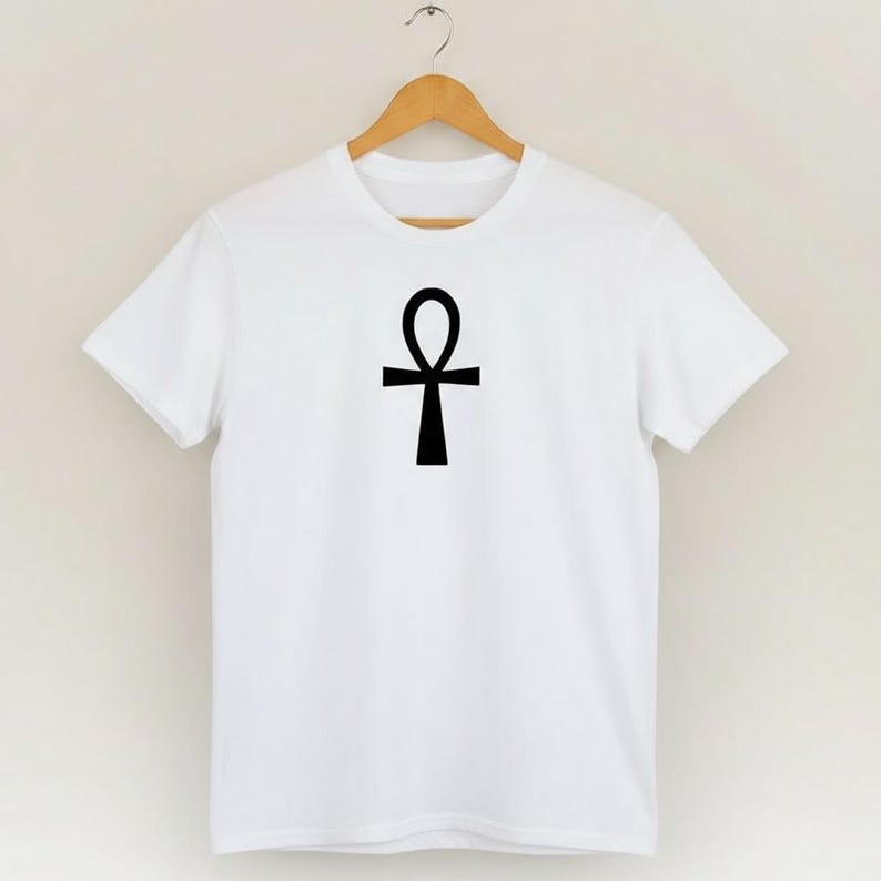 Camiseta con la Cruz Ankh - Símbolo del Antiguo Egipto, Varios Colores imagen 1