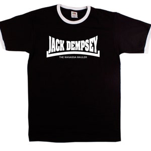 Jack Dempsey The Manassa Mauler Ringer T-Shirt, Boxing Legend, All Sizes/Colours image 2