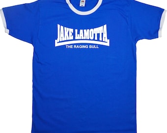 Jake LaMotta Ringer T-Shirt - 'The Raging Bull', Boxing Legend, Various Colours