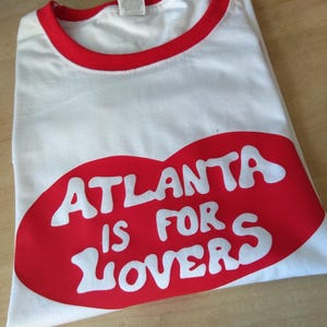 Atlanta Is For Lovers Ringer T-Shirt - As Worn By Joe Cocker, 60&#39;s, 70&#39;s, S-XXL