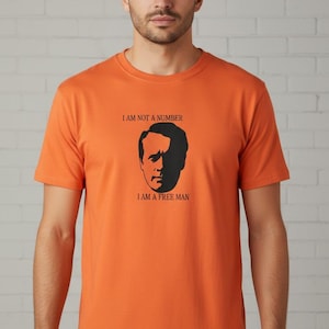 The Prisoner T-Shirt - 'I Am Not A Number', Retro Cult Tv Series, Number 6, Various Colours