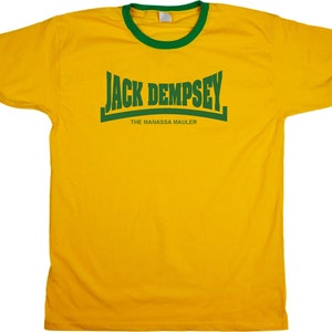 Jack Dempsey The Manassa Mauler Ringer T-Shirt, Boxing Legend, All Sizes/Colours image 1