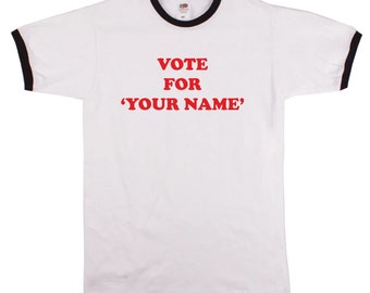 Vote For Pedro Custom Print T-Shirt - Add Your Name, S-XXL