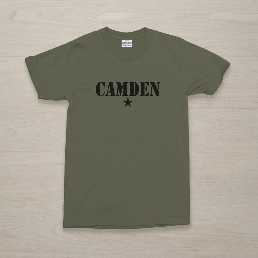Camden Star T-shirt - London Souvenir, Camden Town, Punk Rock