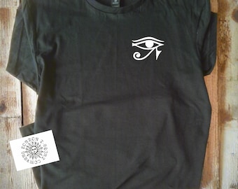 Eye Of Ra Pocket Logo T-Shirt - Ancient Egyptian Symbol, Various Colours