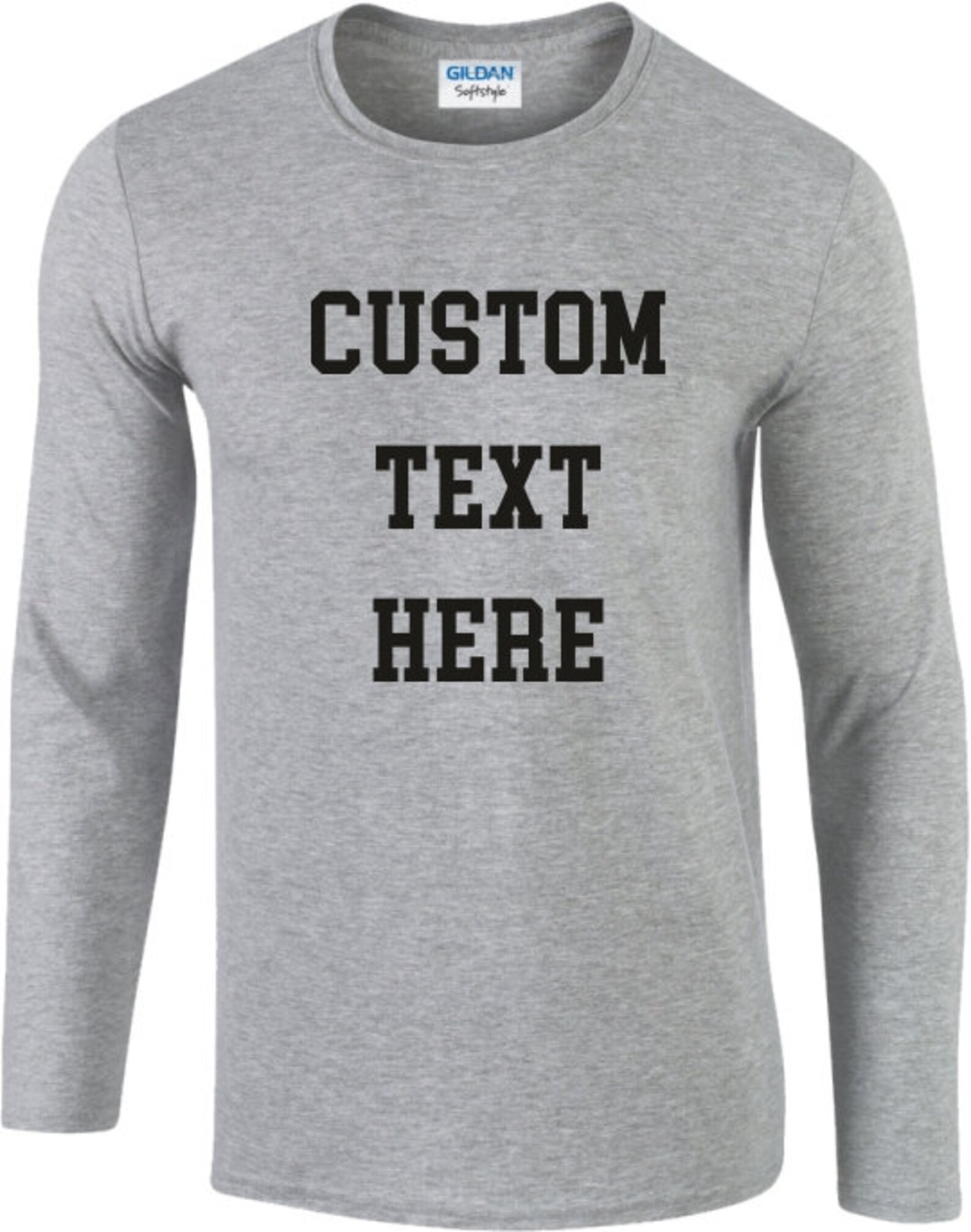 Personalised Custom Printed Long Sleeve Top College Font - Etsy