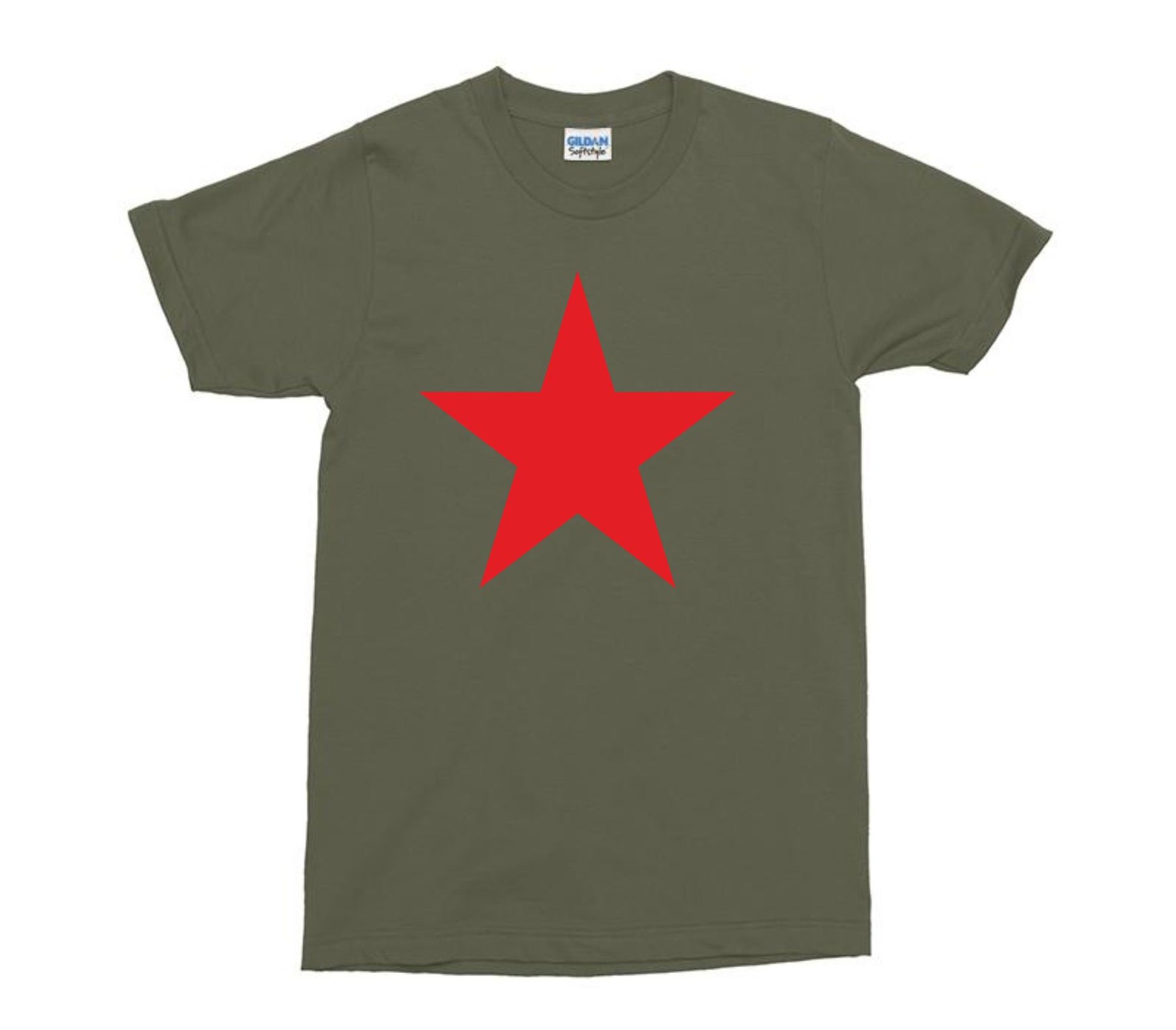 Red Star Army Green T Shirt Retro Punk 70s All Sizes Etsy