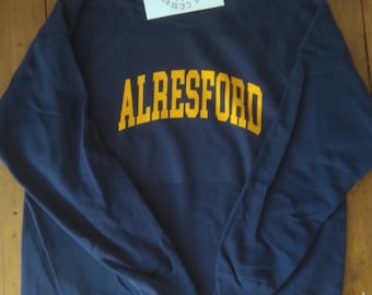 Custom Printed Sweatshirt Neighborhood, Retro College Varsity