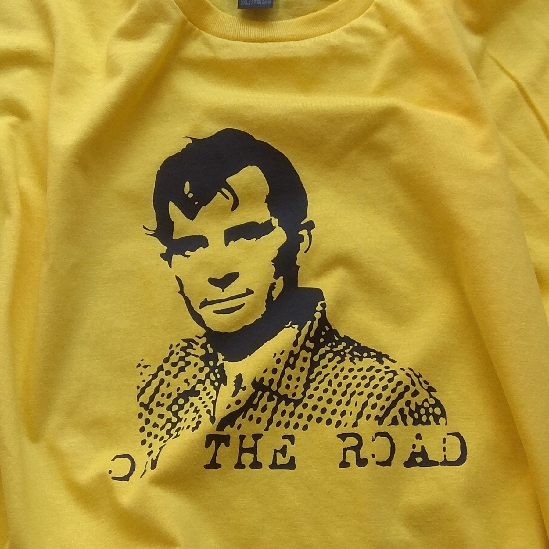 Women's T-Shirts [Out of Print] Jack Kerouac / On The Road V-Neck Tee (White) (Womens) On the Road unisex book cover t-shirt — Out of Print