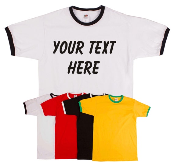 Latter Diverse reagere Buy Custom Printed Personalised T-shirts Ringer T-shirt All Online in India  - Etsy