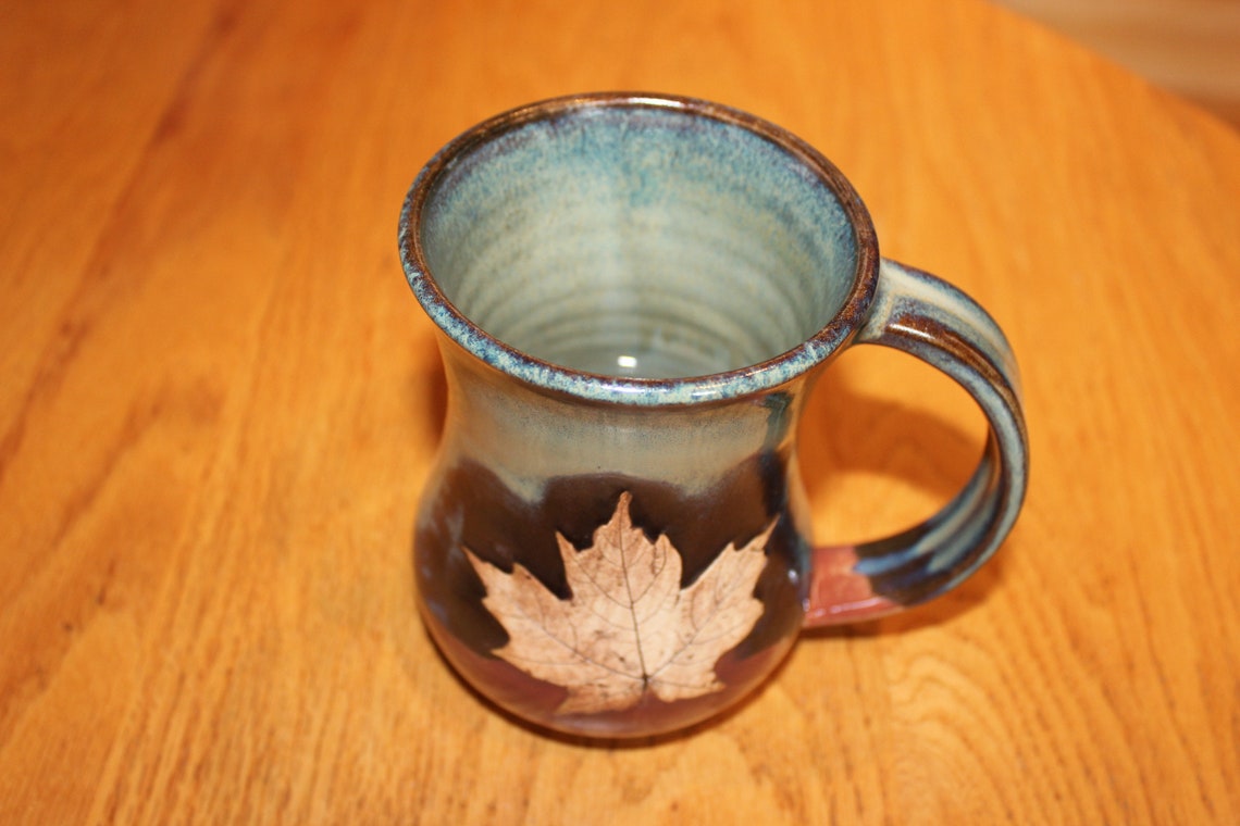 Pottery Maple Leaf Mug Made in Vermont Etsy