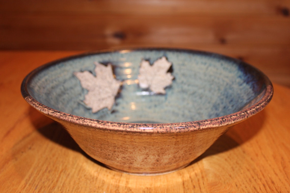 Pottery Maple Leaf Bowl Etsy