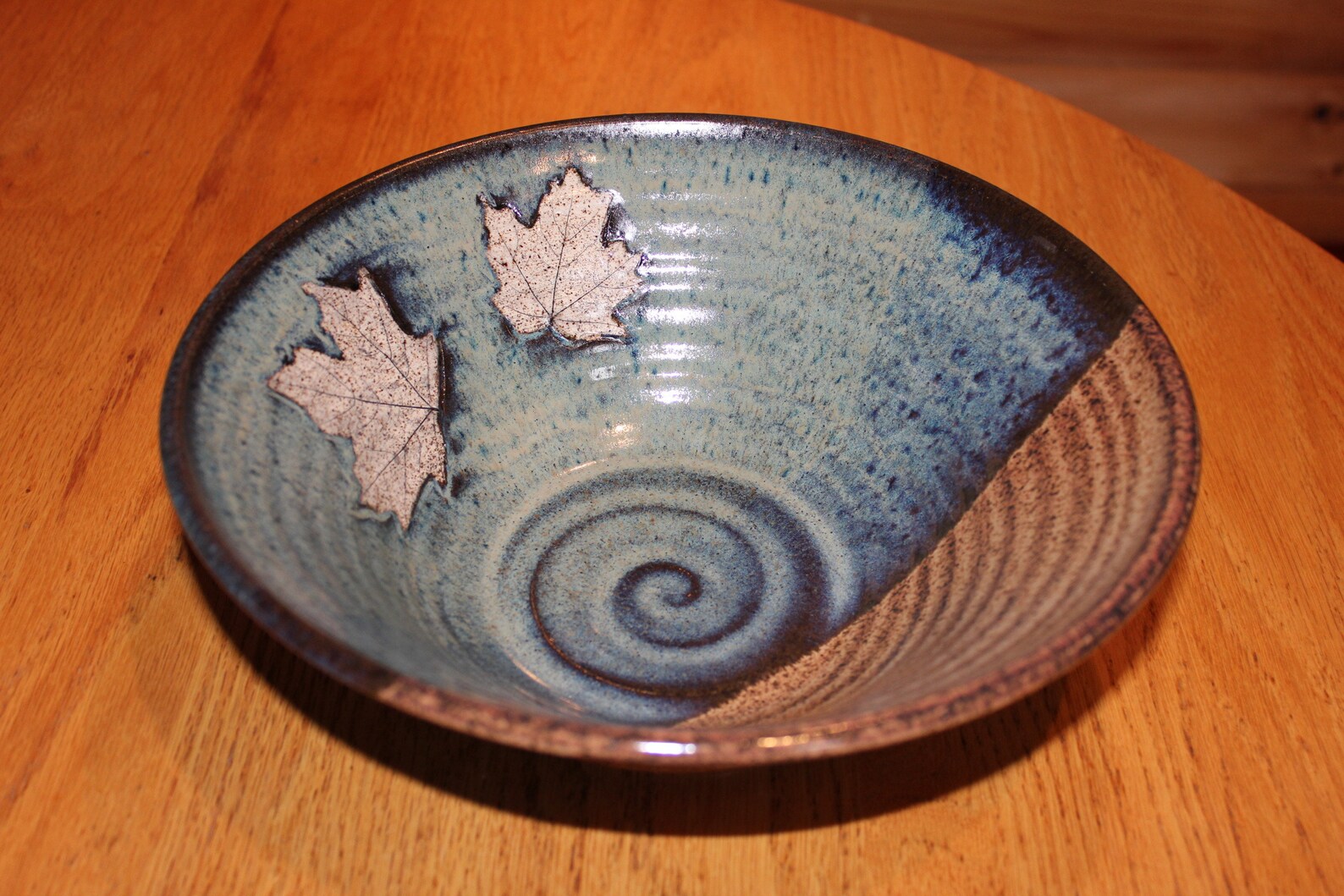 Pottery Maple Leaf Bowl Etsy