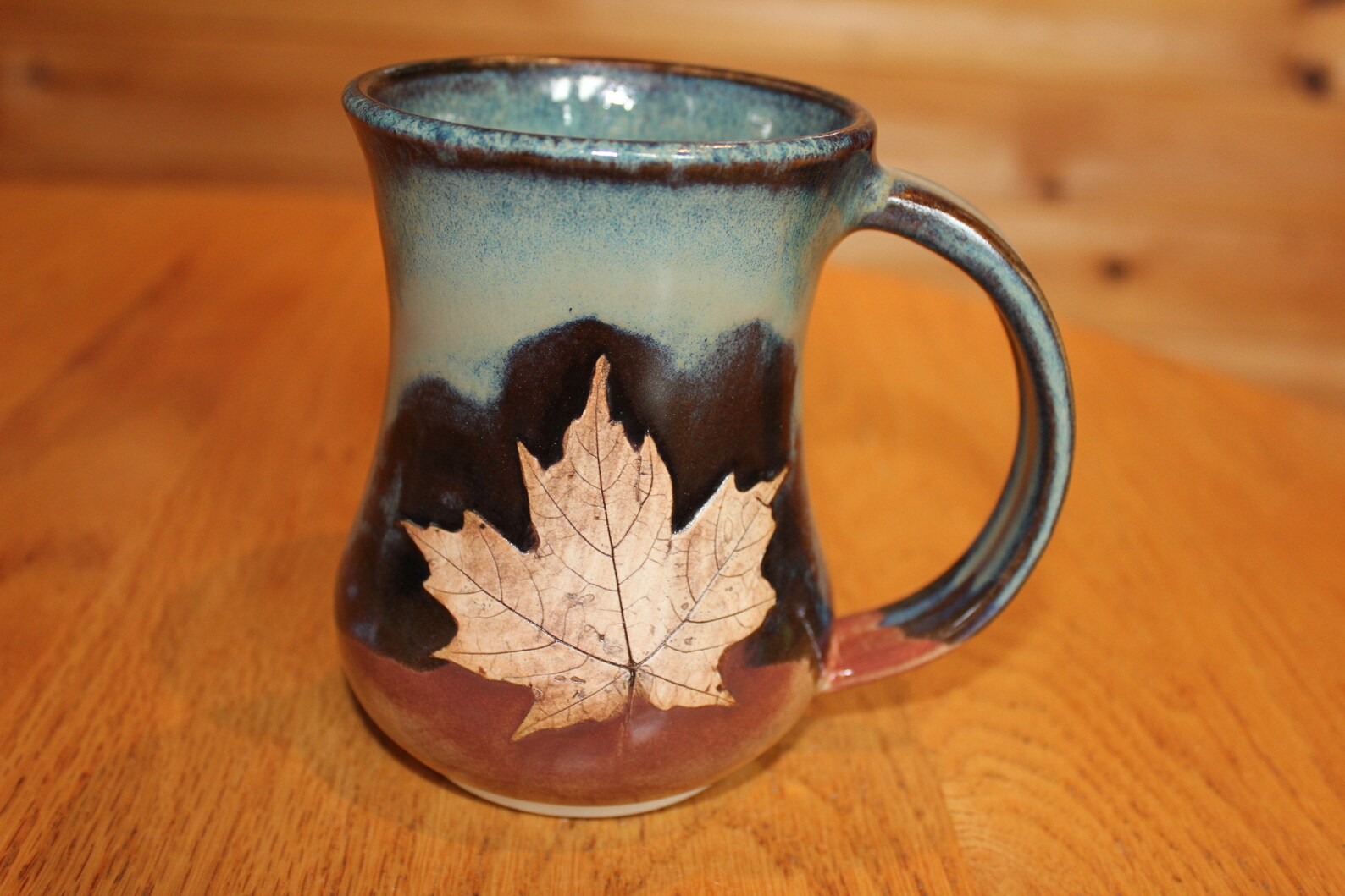 Pottery Maple Leaf Mug Made in Vermont Etsy
