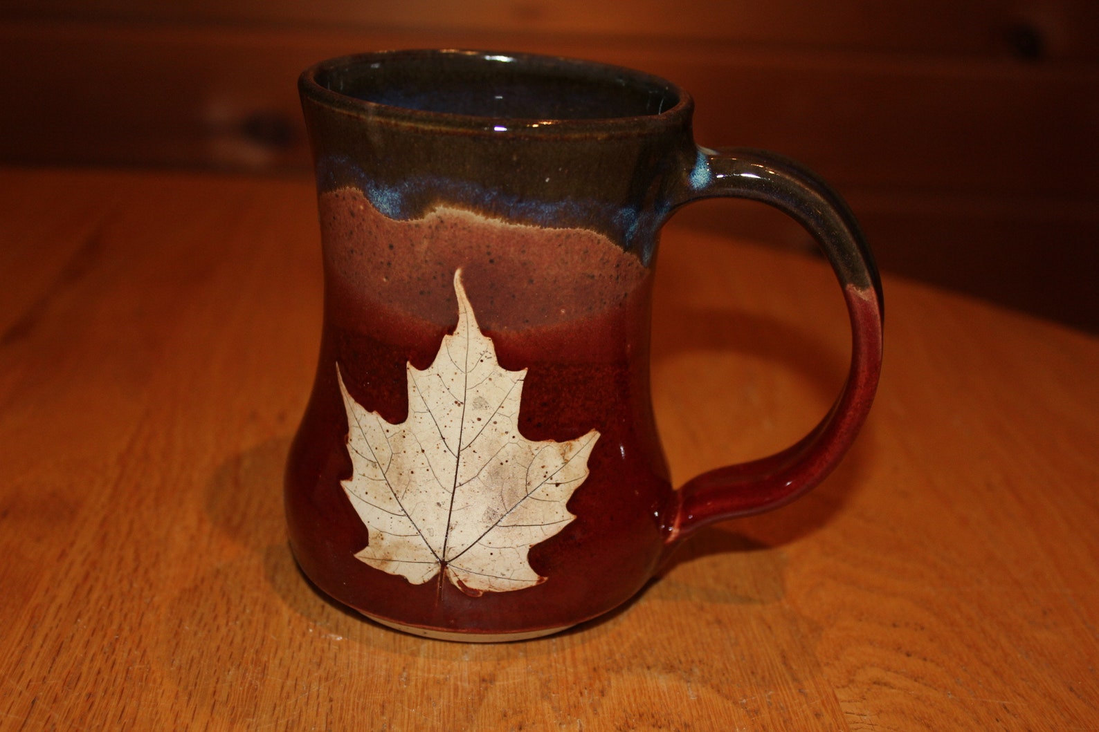 Pottery Maple Leaf Mug Made in Vermont Etsy