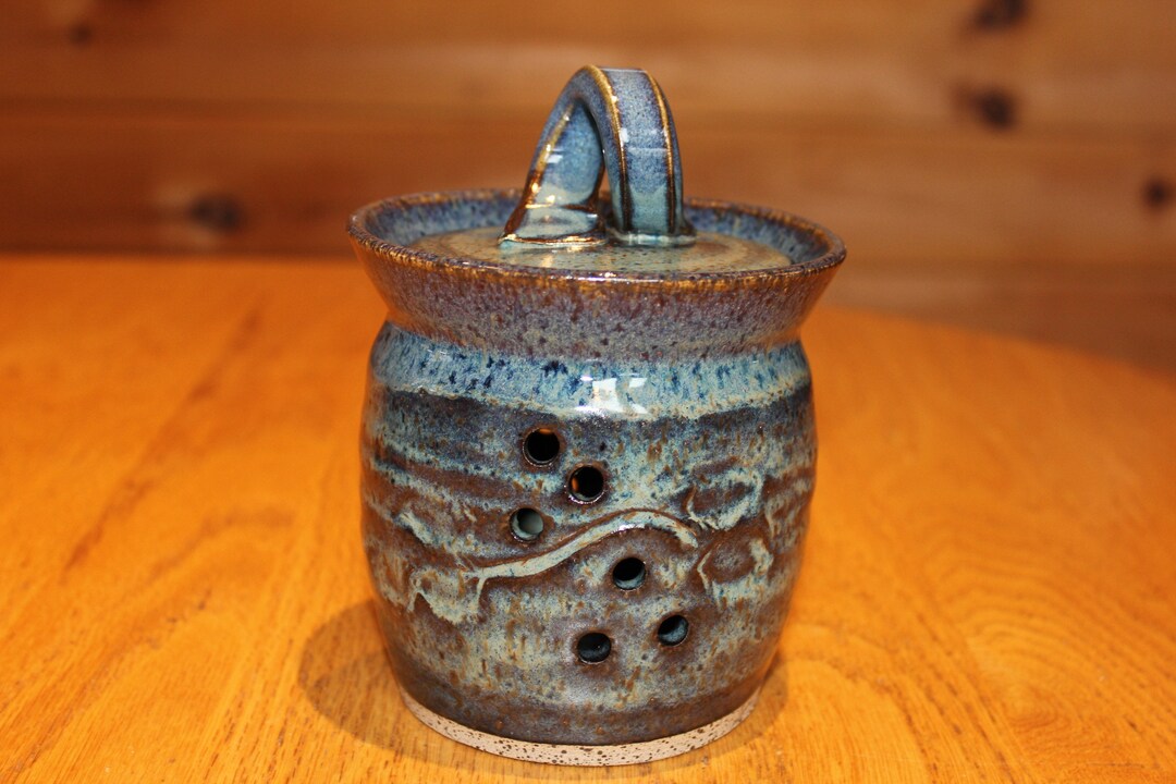 Stoneware Pottery Garlic Keeper Etsy
