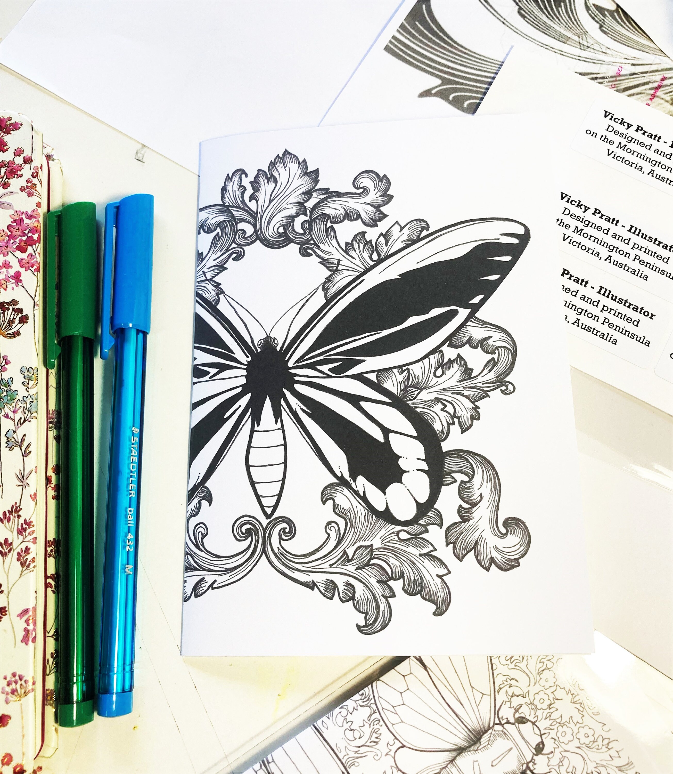 Queen Alexandra's Butterfly Colouring in CARD - Etsy