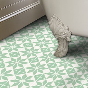 Quadrostyle Tile stickers - Tiles for Kitchen/Bathroom Back splash - Anti-Skid Laminate Floor Decal - Scandinavia Lichen