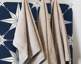 Quadrostyle Tile stickers - Tiles for Kitchen/Bathroom Back splash - Anti-Skid Laminate Floor Decal - Astra Marine
