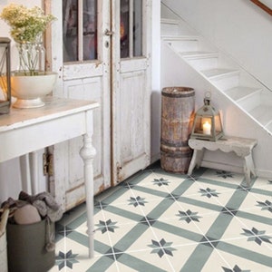 SALE! Quadrostyle Tile Decals - Tiles for Kitchen/Bathroom Back splash - Floor Decal - Gustavian Bone White | 29.8 cm (11.75&quot;) | 15 pcs | B
