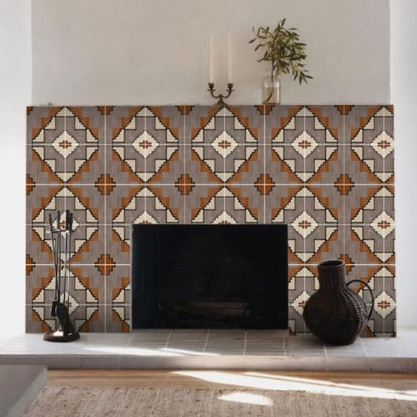 Quadrostyle Kitchen and Bathroom Splashback - Removable Vinyl Wallpaper - Apache - Peel & Stick