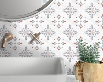 Quadrostyle Tile stickers - Tiles for Kitchen/Bathroom Back splash - Anti-Skid Laminate Floor Decal - Palazzo