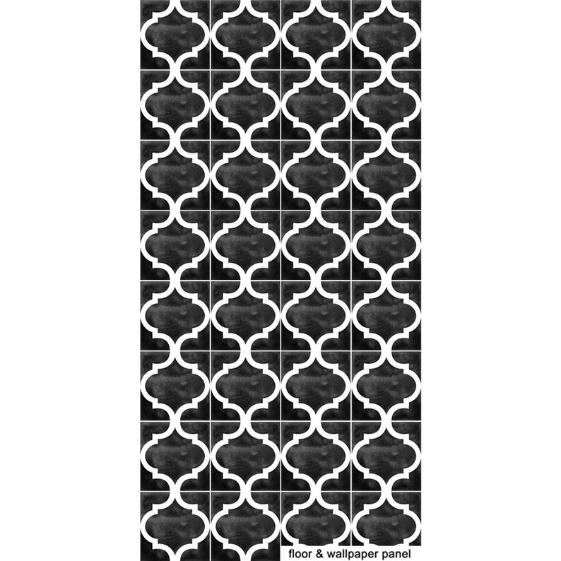 Peel /& Stick Kitchen and Bathroom Splashback Removable Vinyl Wallpaper Zahara Black