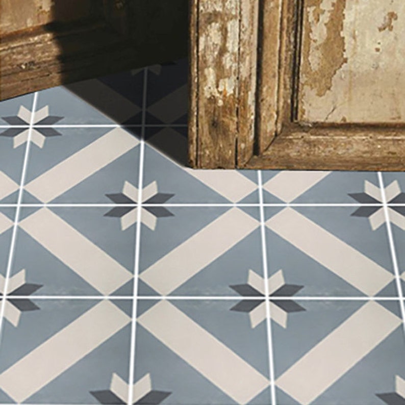 Vinyl Floor Tile Sticker Decals Carreaux Ciment Vinyl Floor Tile Sticker Decals Carreaux Ciment Encaustic Gustavian Pack In Grey Smoke