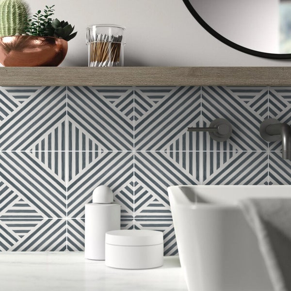 Quadrostyle Tile stickers - Tiles for Kitchen/Bathroom Back splash - Anti-Skid Laminate Floor Decal - Linus
