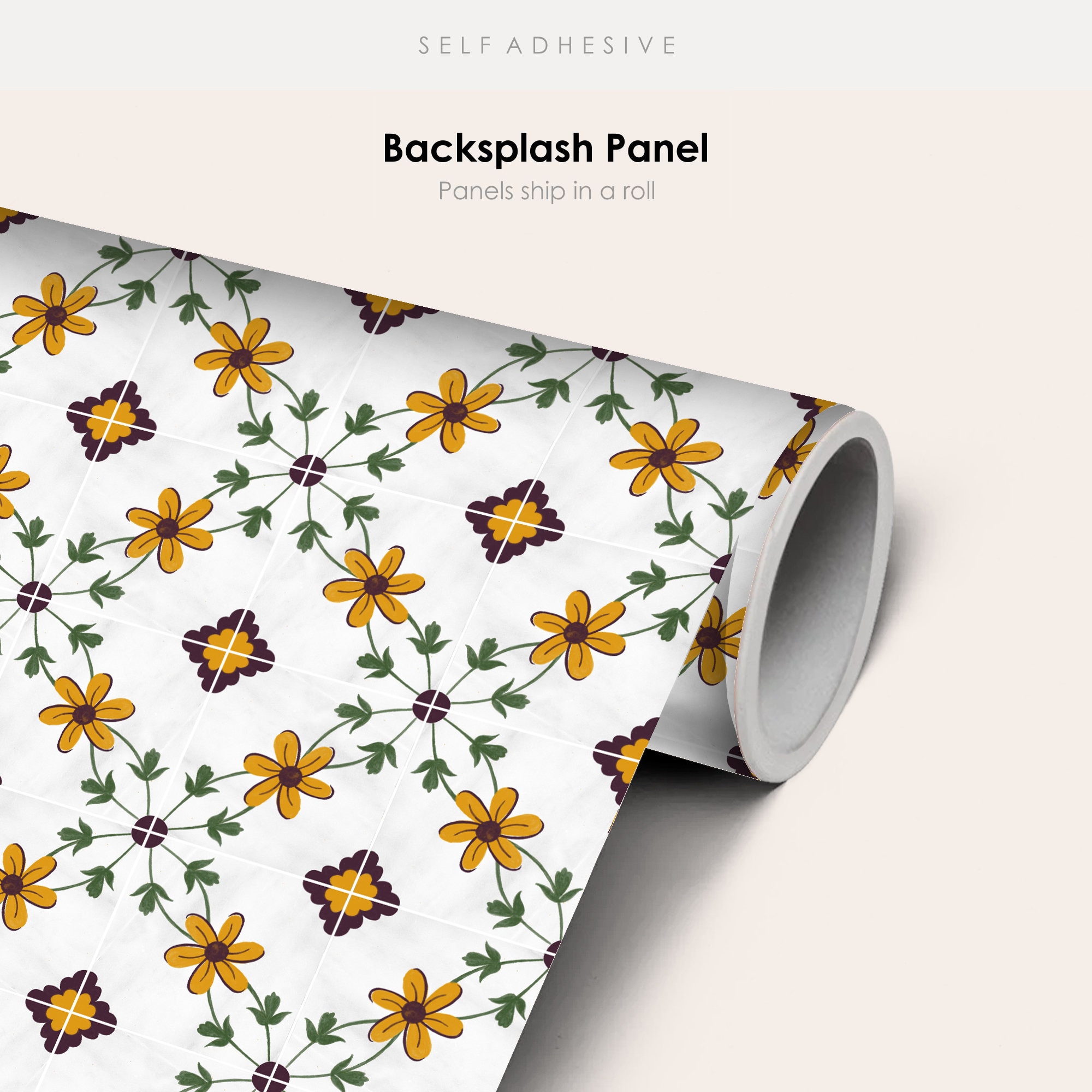 Almi Elegant Grey Floral Molding Wallpaper Border Peel Stick Home