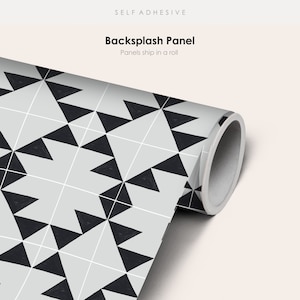 Quadrostyle Kitchen and Bathroom Splashback - Removable Vinyl Wallpaper - Bastille - Peel & Stick