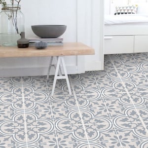 Quadrostyle Tile stickers - Tiles for Kitchen/Bathroom Back splash - Anti-Skid Laminate Floor Decal - Trefle Sand